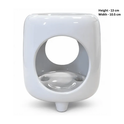 White Ceramic Aroma Diffuser – Oil & Wax Burner-Global Food Hub