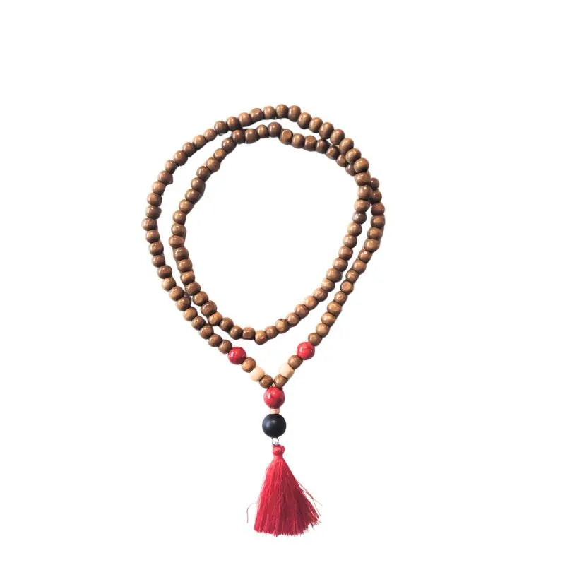 Wooden Beads Necklace Red-Global Food Hub
