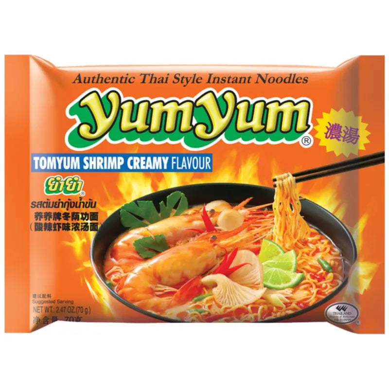 Yum Yum Noodles Tom Yum Shrimp Creamy-70 Grams-Global Food Hub