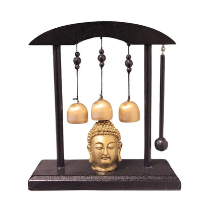 Zen Buddha with 3 Bells - 22x17x7 cm-Global Food Hub