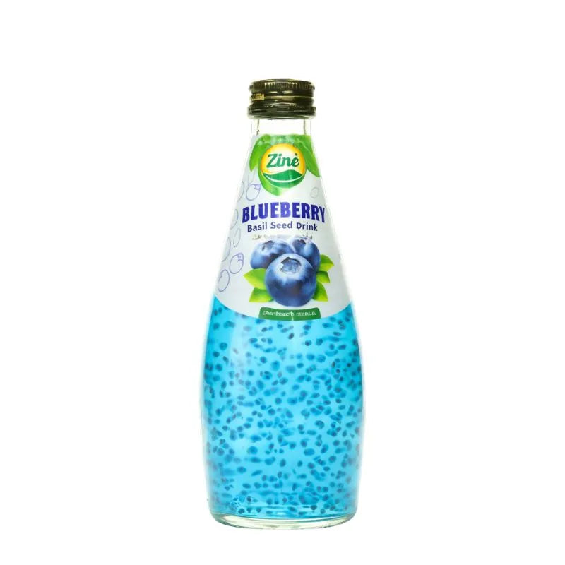 Zine Basil Seed Drink Blueberry - 300ml-Global Food Hub