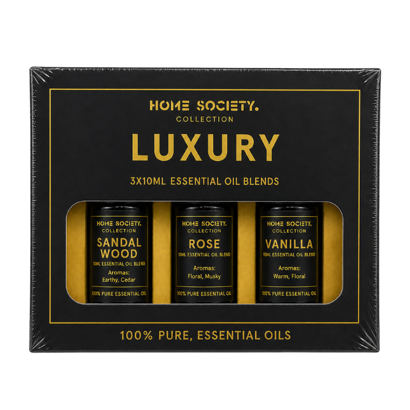 Luxury Fragrance Essential Oil Pack - 3 x 10ML - Sandalwood, Rose, Vanilla
