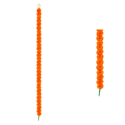 Artificial Marigold Garland 1 Pc - Dark Orange
