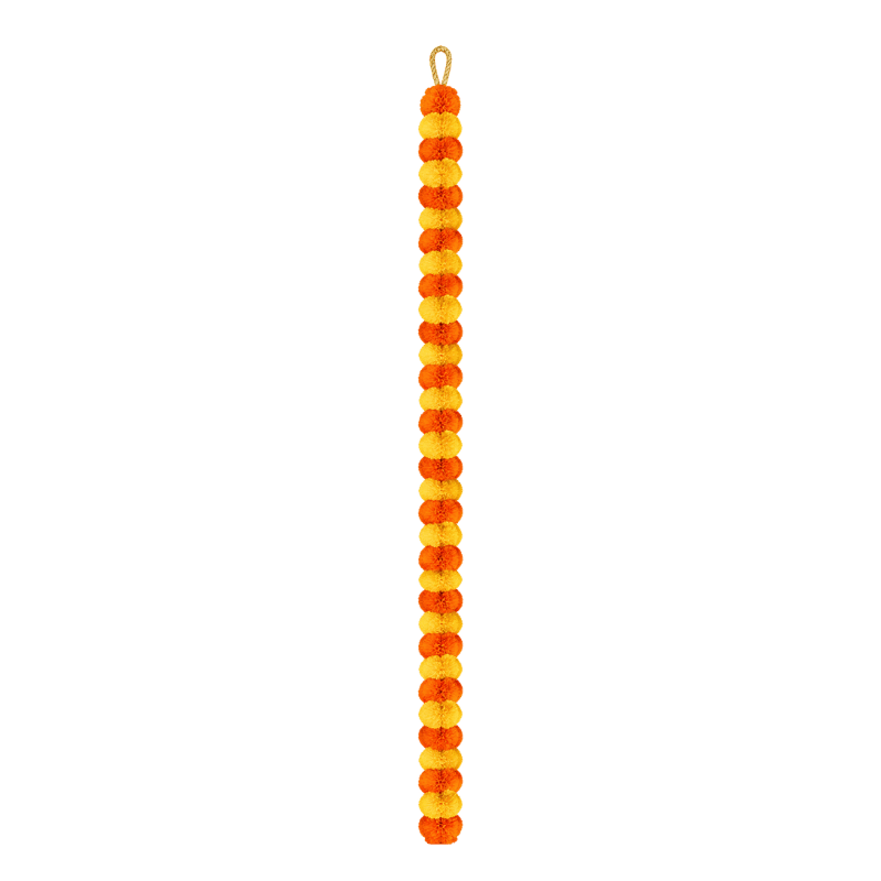 Artificial Marigold Garland 1Pc - Yellow Orange
