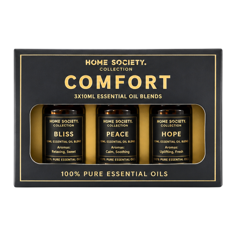 Comfort Fragrance Essential Oil Pack - 3 x 10ML - Bliss, Peace, Hope